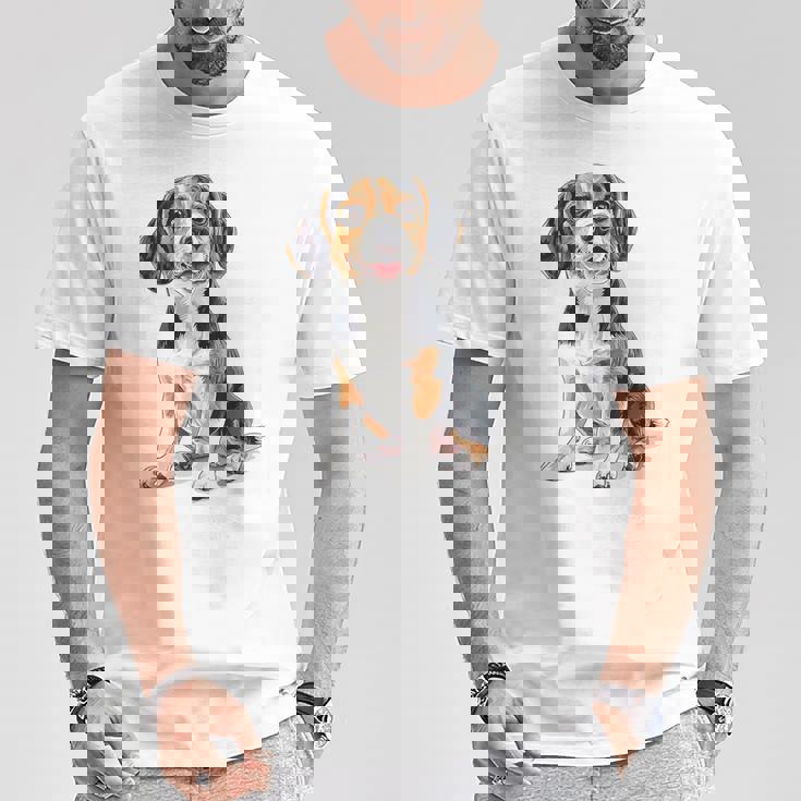 ビーグル 犬 モチーフ ペット イラスト ビーグル Tシャツ 面白い贈り物