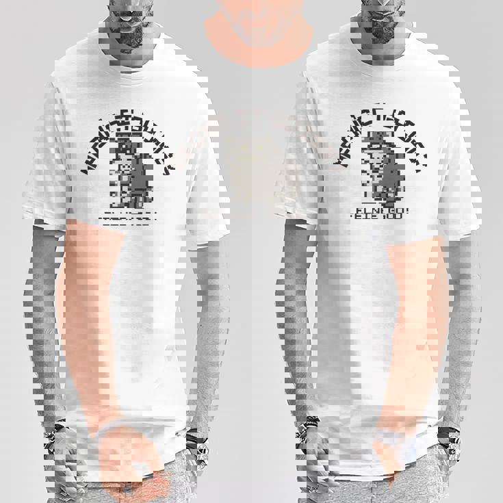 ピクセル アニマルズ マヌルネコ Manul Pallas's Cat 黒フォント Tシャツ 面白い贈り物