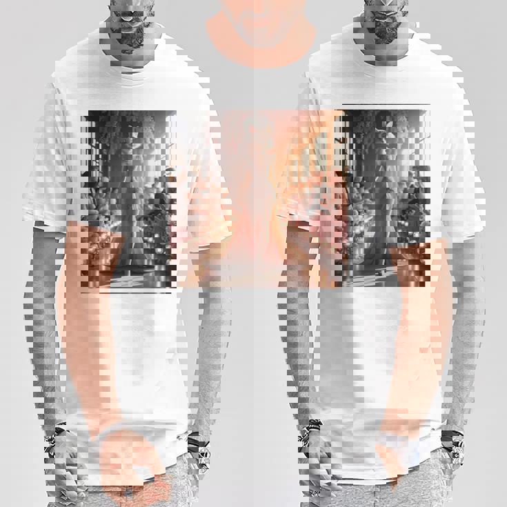 ファンタジー表彰台 美しい猫 長袖tシャツ Tシャツ 面白い贈り物