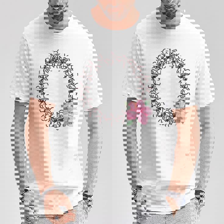 フラダンス フラ レッスン用 Aloha アロハ トロピカル ハワイ Hawaii ハイビスカス ハワイアン 南国 花 長袖tシャツ Tシャツ 面白い贈り物