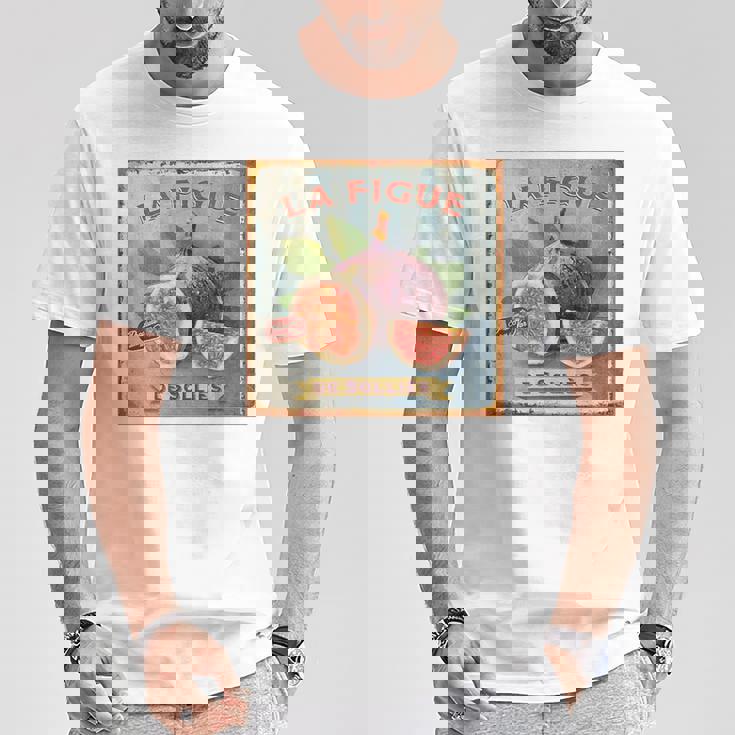 フランス イチジク ビンテージtシャツ Tシャツ 面白い贈り物