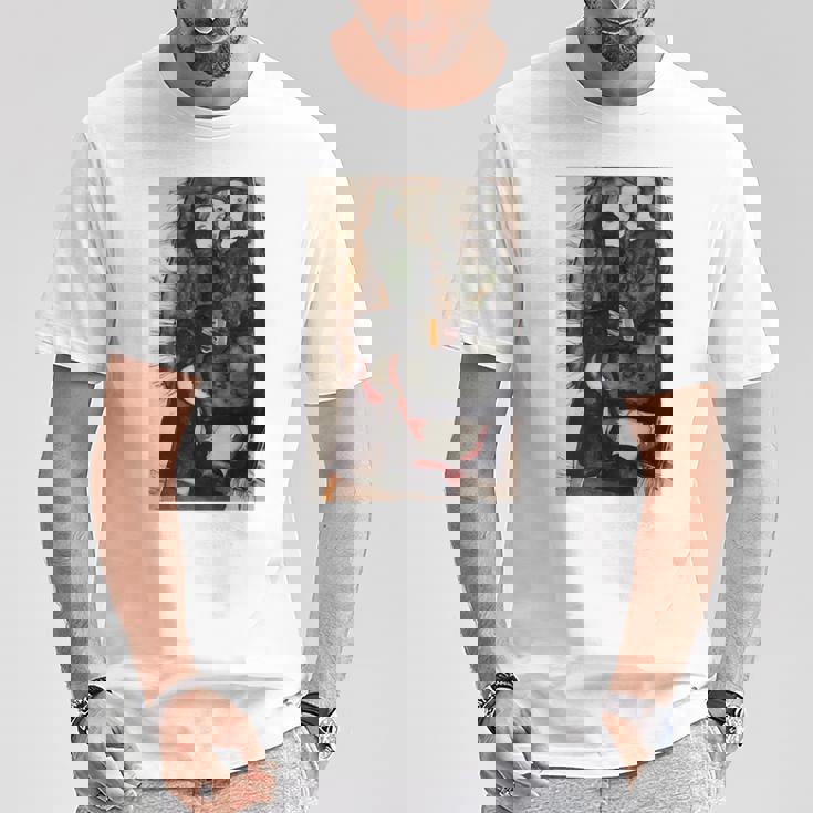 フリンジ付きの毛布の上の二人の女の子 エゴン・シーレ作 1911 長袖tシャツ Tシャツ 面白い贈り物