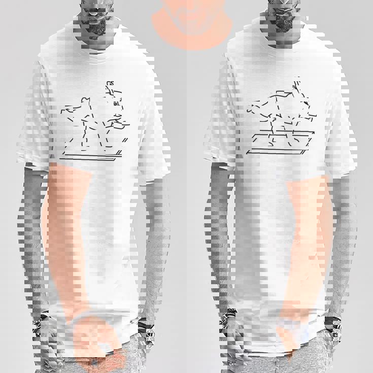 フレンチブルドッグ ヨガ 犬 Frenchie Tシャツ 面白い贈り物