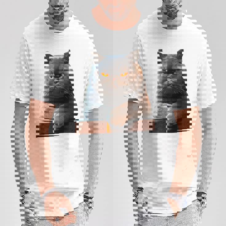 ブリティッシュショートヘア猫猫ママ猫ママかわいい猫 長袖tシャツ Tシャツ 面白い贈り物