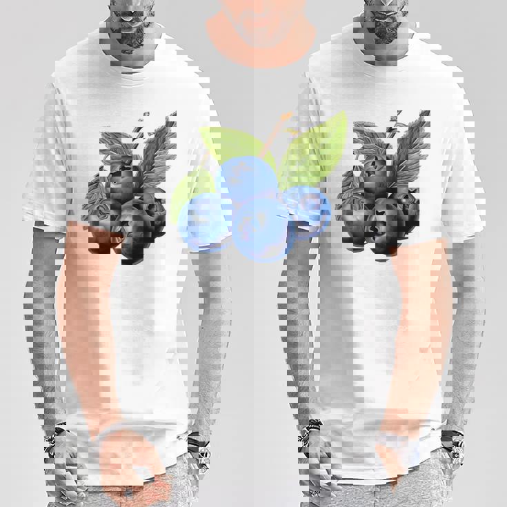 ブルーベリー愛好家のためのブルーベリーデザイン Tシャツ 面白い贈り物