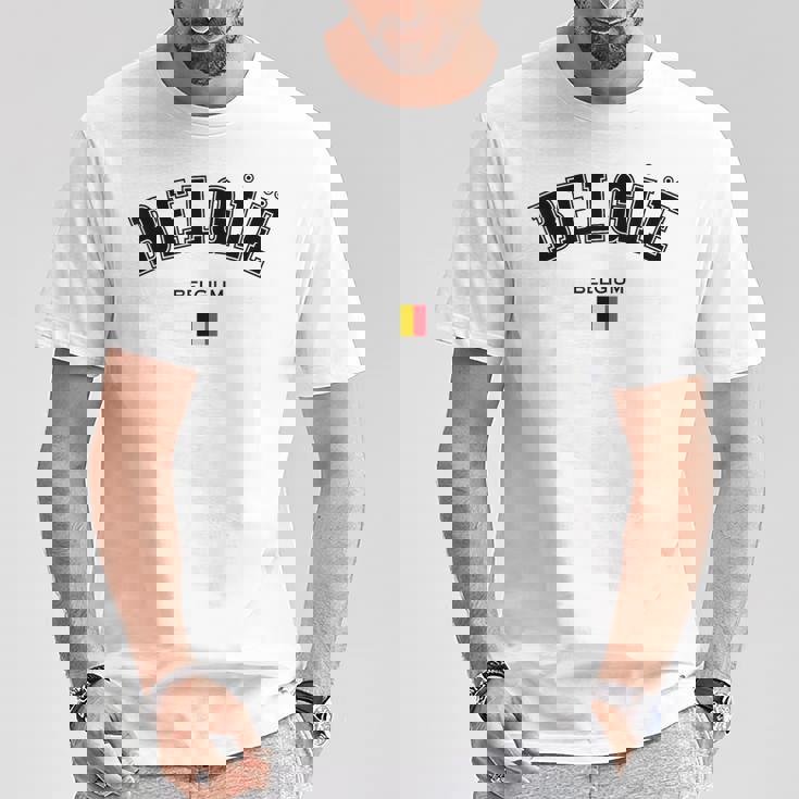 ベルギー ベルギー ベルギー国旗 愛国的 国家的お土産 Tシャツ 面白い贈り物