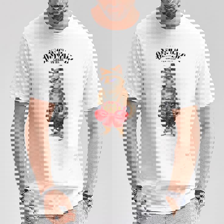 ボクシングチャンピオン 柴犬ファイター Tシャツ 面白い贈り物