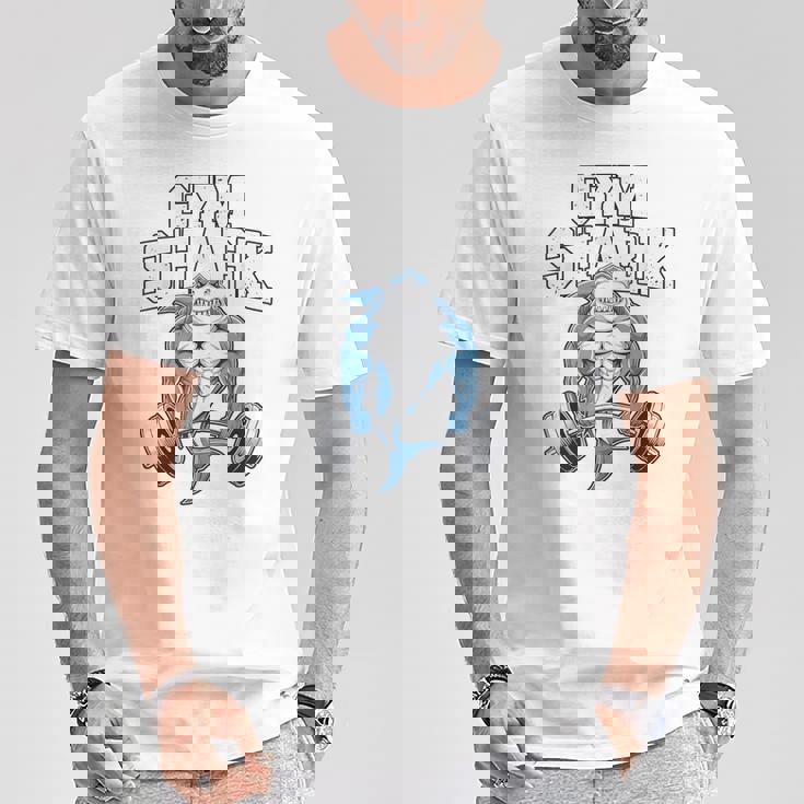 ボディビルダー サメの恋人 ジム フィットネス ワークアウト ボディービル Tシャツ 面白い贈り物