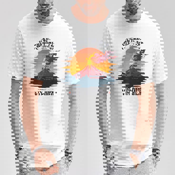 ポンペイ訪問 面白いローマの歴史 Tシャツ 面白い贈り物