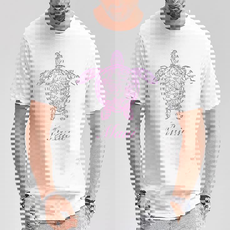 マウイ ウミガメ ハワイ Hi ハワイアン トライバル タートル ホヌ キュート Tシャツ 面白い贈り物