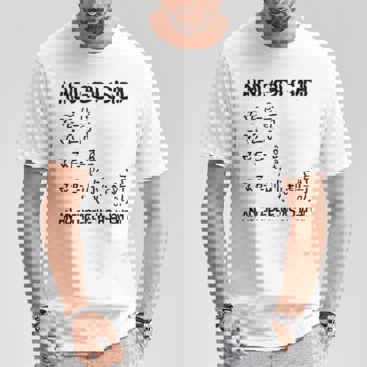 マクスウェル方程式と神は言って、光があった Tシャツ 面白い贈り物