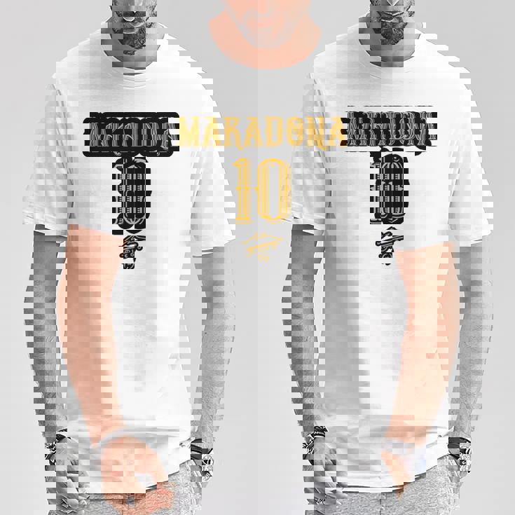 マラドーナ 10 長袖tシャツ Tシャツ 面白い贈り物