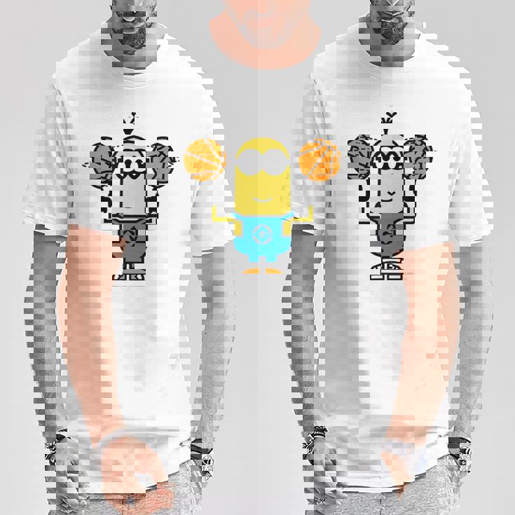 ミニオン Basket Ball Kevindouble Ball Tシャツ 面白い贈り物