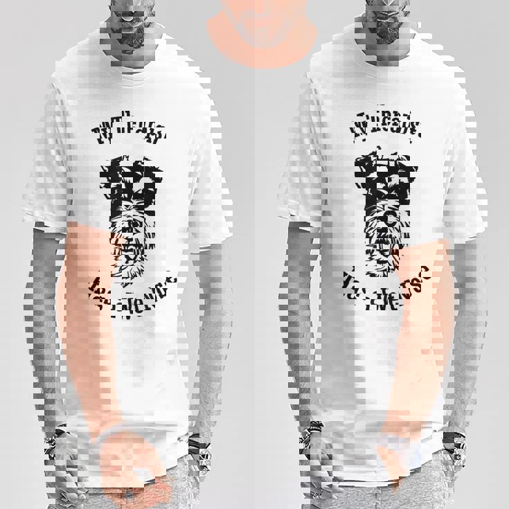 ミニチュアシュナウザー 私のセラピストは鼻が濡れています Tシャツ 面白い贈り物