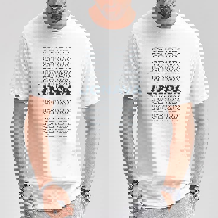 ミニマリストシティ リトアニアモダンジョナバ Tシャツ 面白い贈り物