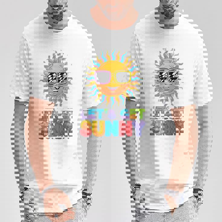 モチベーション輝くレッツゲットサニー活気 Tシャツ 面白い贈り物