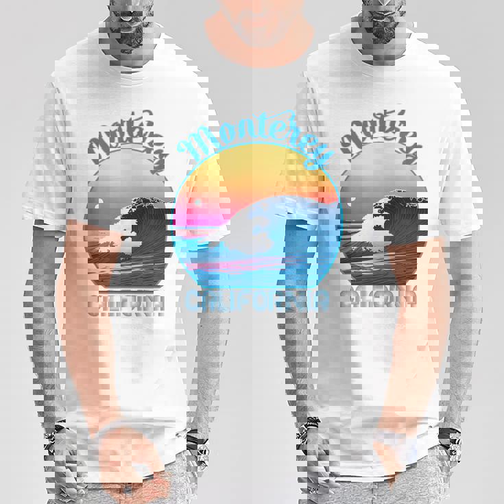 モントレーのお土産衣装 レトロ モントレー Tシャツ 面白い贈り物