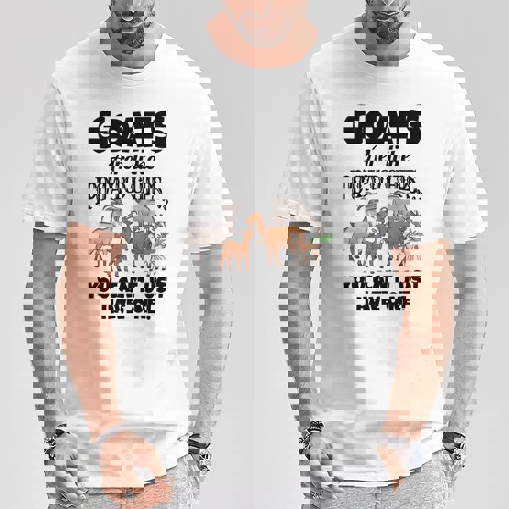 ヤギの恋人たちのためのヤギシャツ 農場アパレル ミームパンファニーヤギ 長袖tシャツ Tシャツ 面白い贈り物
