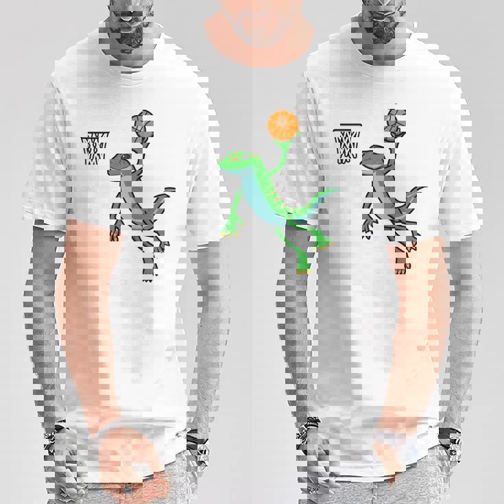 ヤモリ バスケットボール ホビー スポーツ 爬虫類 長袖tシャツ Tシャツ 面白い贈り物