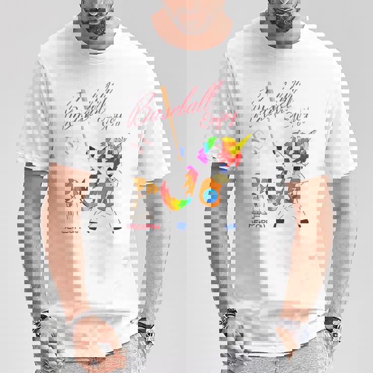 ユニコーン 野球 デコピン 長袖tシャツ Tシャツ 面白い贈り物