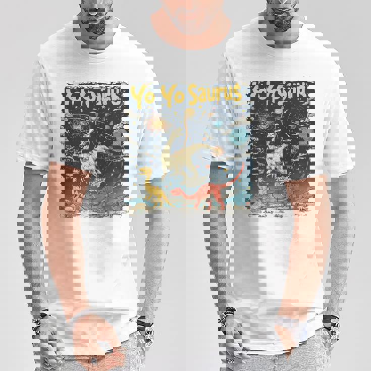 ヨーヨーザウルスファニーヨーヨー時代 長袖tシャツ Tシャツ 面白い贈り物