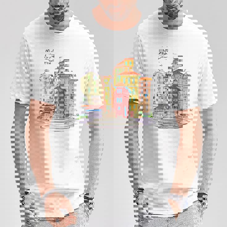 ヨーロッパ フランス パリ マントン フランス 家族 バケーション お土産 Tシャツ 面白い贈り物