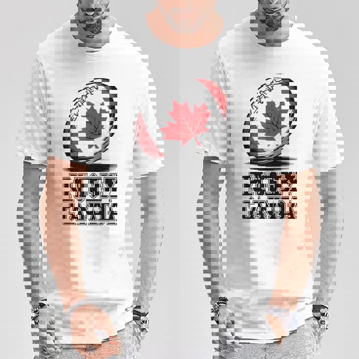 ラグビー カナダ ファン メープルリーフ スポーツ メンズ カナダ国旗 レディース Tシャツ 面白い贈り物