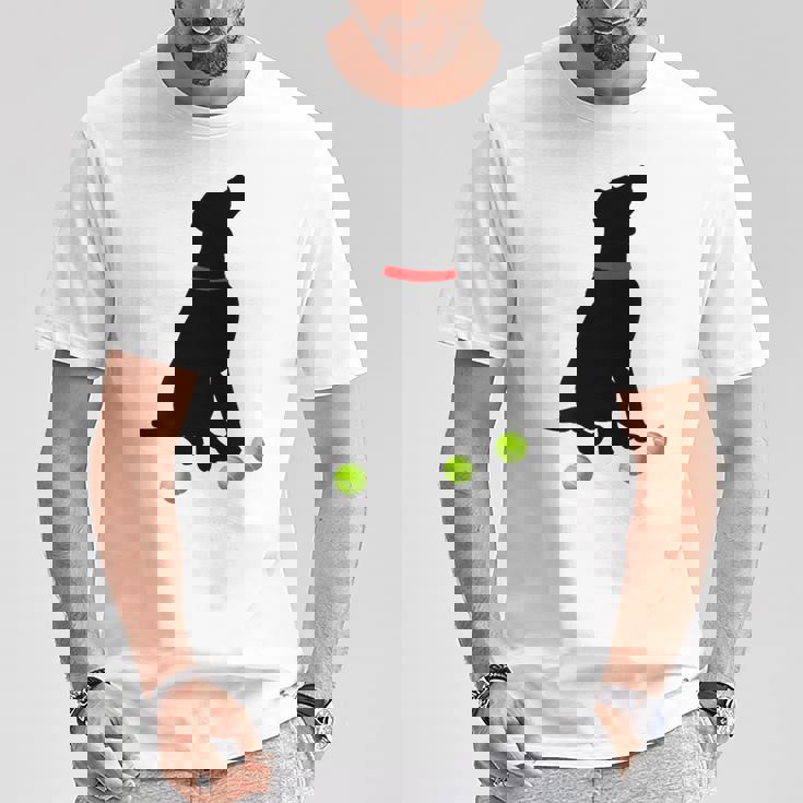 ラブラドールレトリバー 犬 イエロー ラボ テニスボール ギフト Tシャツ 面白い贈り物