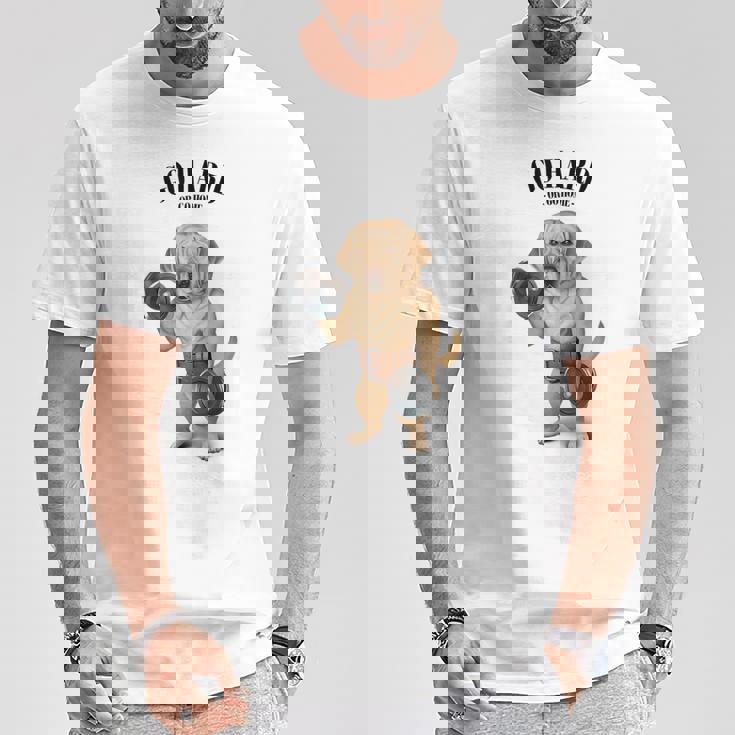 ラブラドールレトリバー 犬用筋肉トレーニング ダンベル付き Tシャツ 面白い贈り物