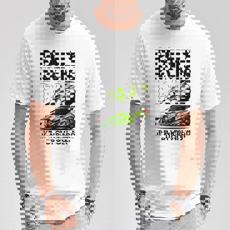メンズ ラリーレース 父 ファニー ラリーカー レーシング お父さん Tシャツ 面白い贈り物