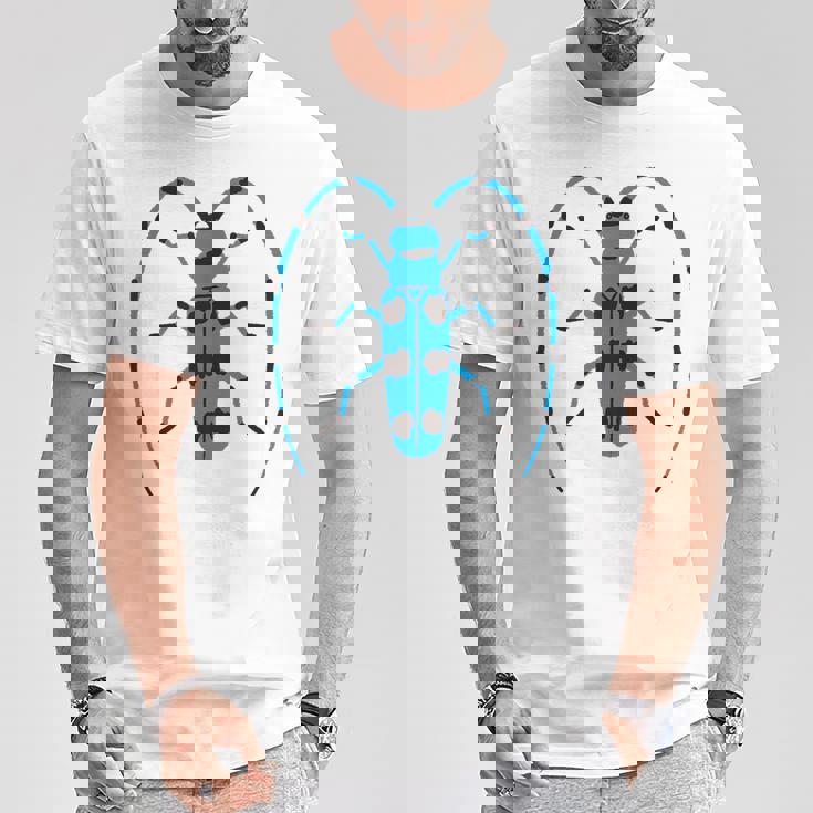 ルリボシカミキリ _昆虫_カミキリムシ Tシャツ 面白い贈り物