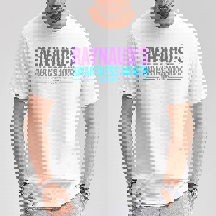 レイノー病啓発 レイノー啓発月間 長袖tシャツ Tシャツ 面白い贈り物