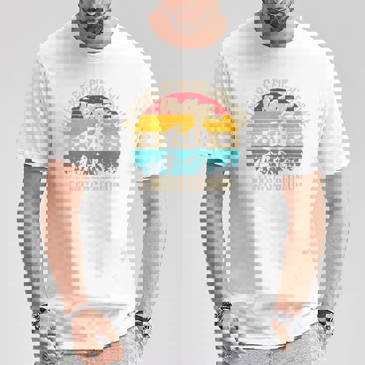 レトロ ヴィンテージ 60歳 誕生日プレゼント 60年間の素晴らしさ 長袖tシャツ Tシャツ 面白い贈り物