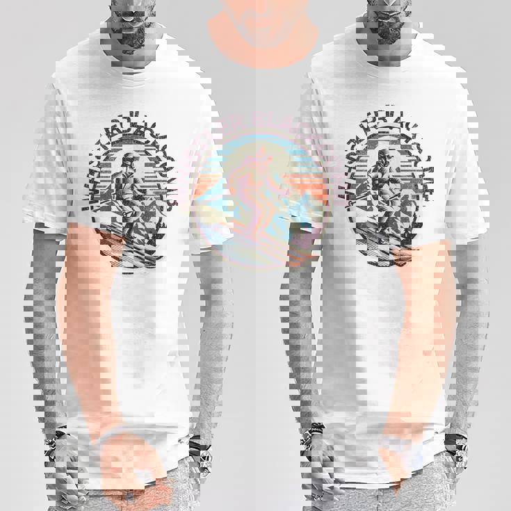 レトロ ヴィンテージ ウィスラー ブラッコム カナダ スキー リゾート 冬 Tシャツ 面白い贈り物