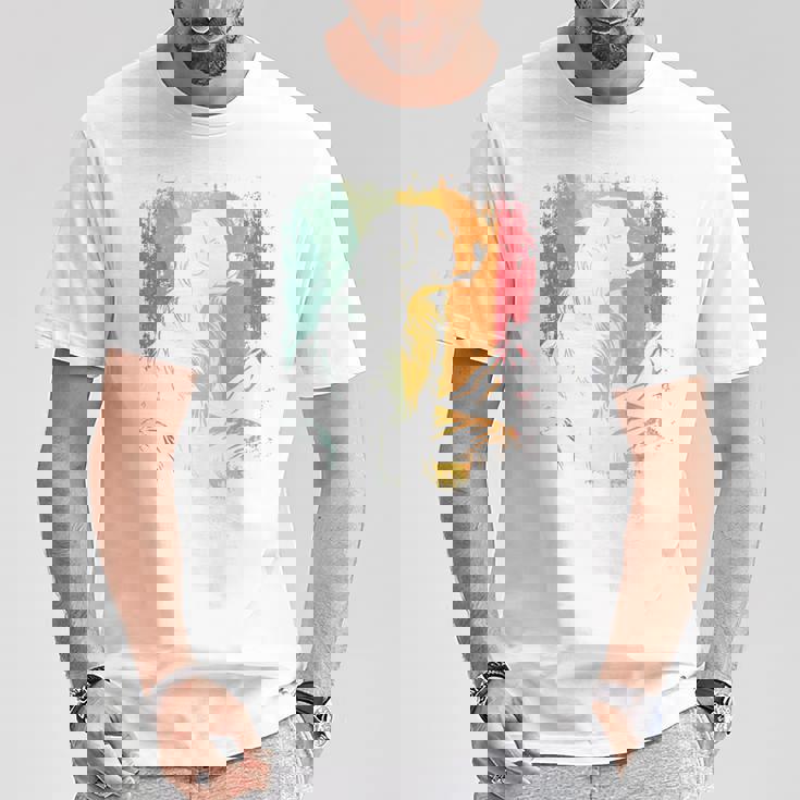 レトロなビンテージデザインのバーニーズマウンテンドッグ 長袖tシャツ Tシャツ 面白い贈り物