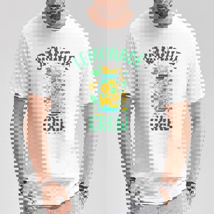 レモネードスタンドシャツ クルーとボス レモンジュース サマーイエロー Tシャツ 面白い贈り物