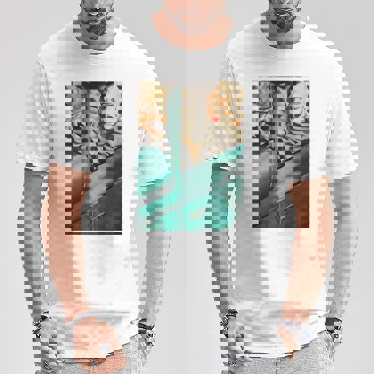 レンピカセルフポートレートの絵画autoportrait タマラ・ド・レンピッカ 長袖tシャツ Tシャツ 面白い贈り物