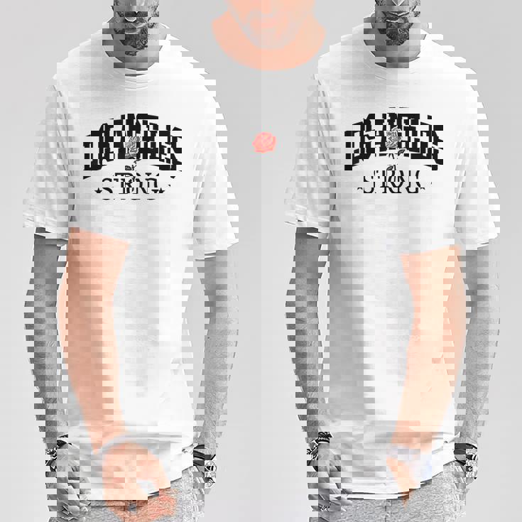 ロサンゼルスストロングカリフォルニアストロング、Laストロングサポート Tシャツ 面白い贈り物