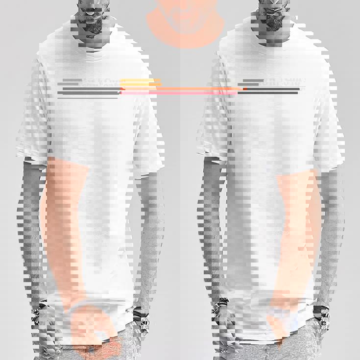 ヴィンテージ 1980年代グラフィックスタイル Town 'N' Country Florida 長袖tシャツ Tシャツ 面白い贈り物