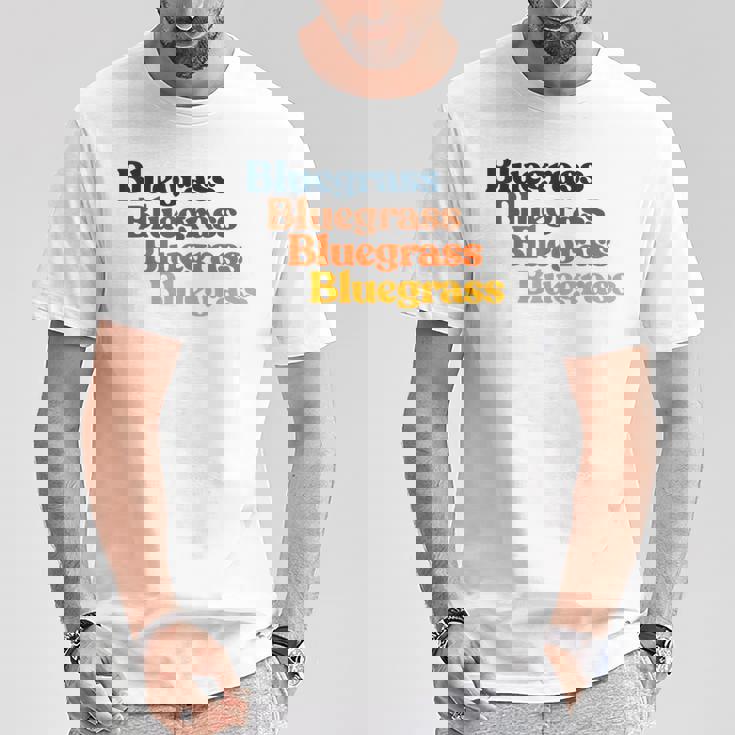 ヴィンテージ 70年代 ブルーグラス タイポグラフィ レトロ バイブ Tシャツ 面白い贈り物