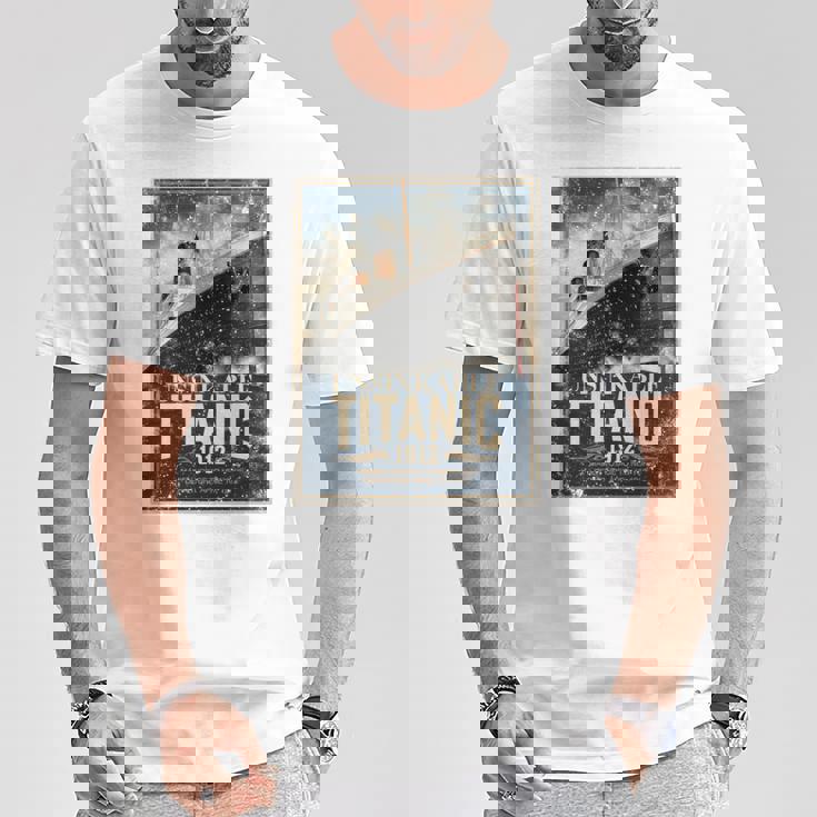 ヴィンテージ Rms タイタニック 1912 クルーズ歴史ポスター 記念品 長袖tシャツ Tシャツ 面白い贈り物