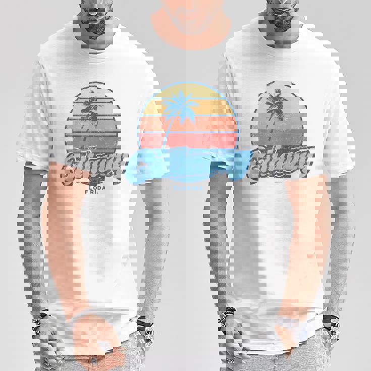 ヴィンテージ キャロウェイ フロリダ Fl クラシック 70年代 レトロ サーファー Tシャツ 面白い贈り物