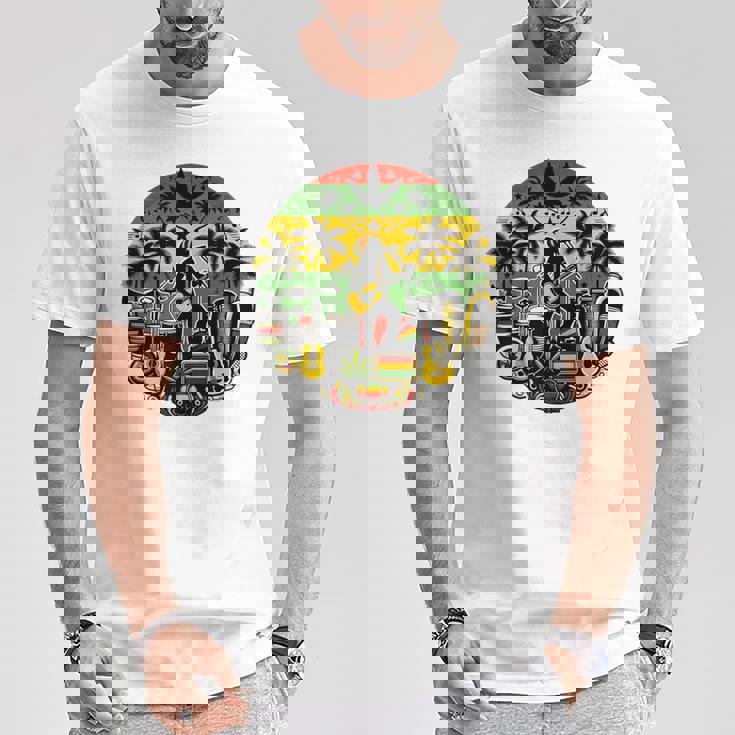 ヴィンテージ レゲエ服 ジャマイカ服 ラスタ服 レゲエ Tシャツ 面白い贈り物