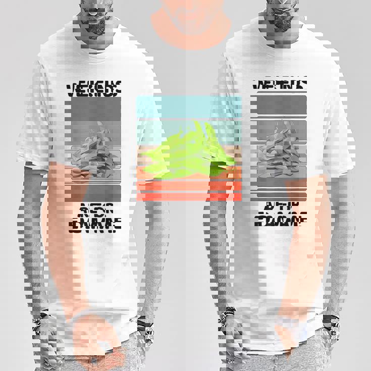 ヴィンテージ 枝豆 食べ物好き 週末は枝豆好きの人へ Tシャツ 面白い贈り物