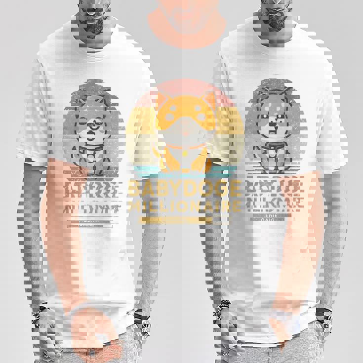 ヴィンテージ 面白い Baby Doge Millionaire Miner Baby Doge 長袖tシャツ Tシャツ 面白い贈り物