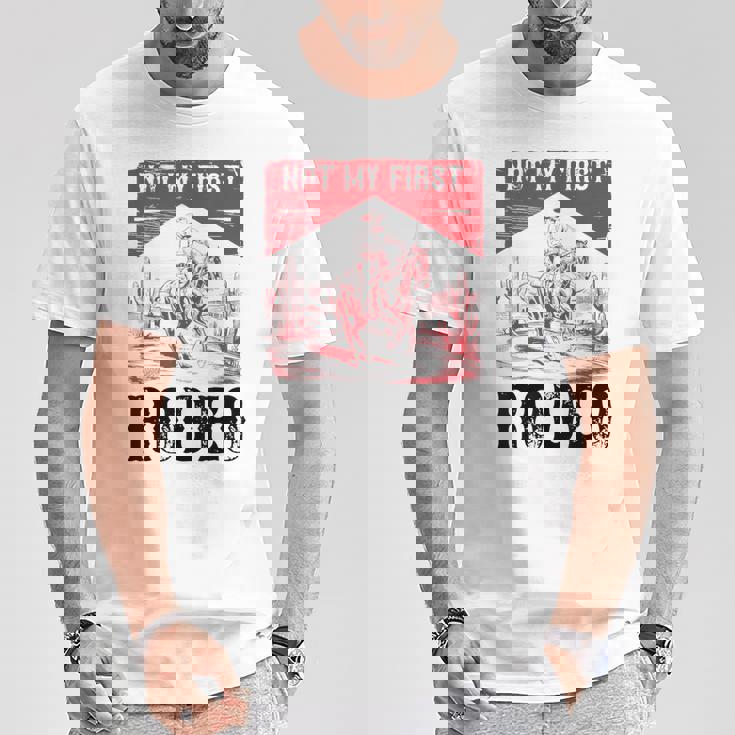 ヴィンテージ・ノット・マイ・ファースト・ロデオ、ファニー・ライディング・カウボーイ・ロデオ Tシャツ 面白い贈り物