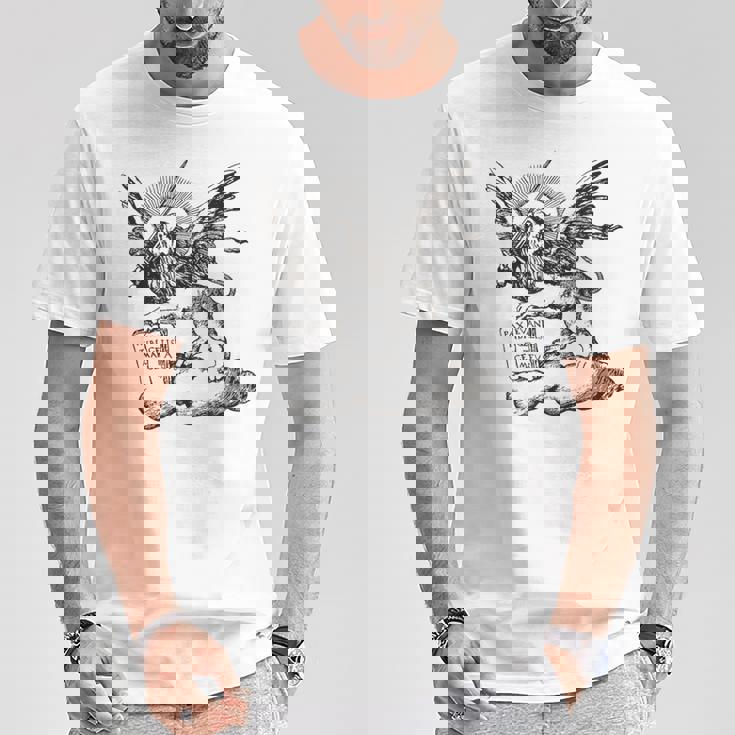 ヴェネツィア共和国のサンマルコ市の翼のあるライオン。 Tシャツ 面白い贈り物