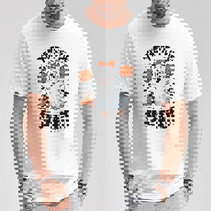 不気味なチアリーダー ゴースト ハロウィンコスチューム チアママスピリット。 Tシャツ 面白い贈り物