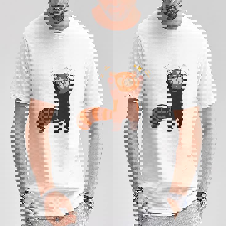 五十歩ひゃっほう レッサーパンダ ネタ ことわざ ことわざのもじり ジョーク ギャグ ダジャレ ツッコミ おもしろ 長袖tシャツ Tシャツ 面白い贈り物