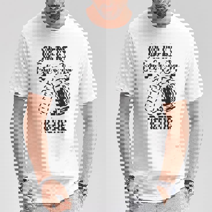 初めての父の日 Together Beer First Time Dad Tシャツ 面白い贈り物